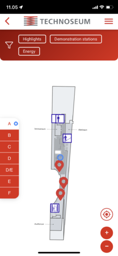 Indoor positioning at technoseum